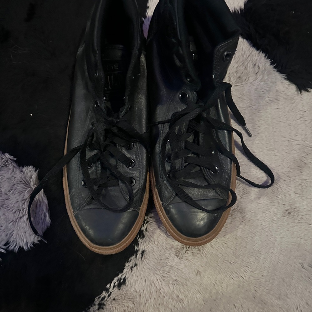 Black Converse with Brown Soles